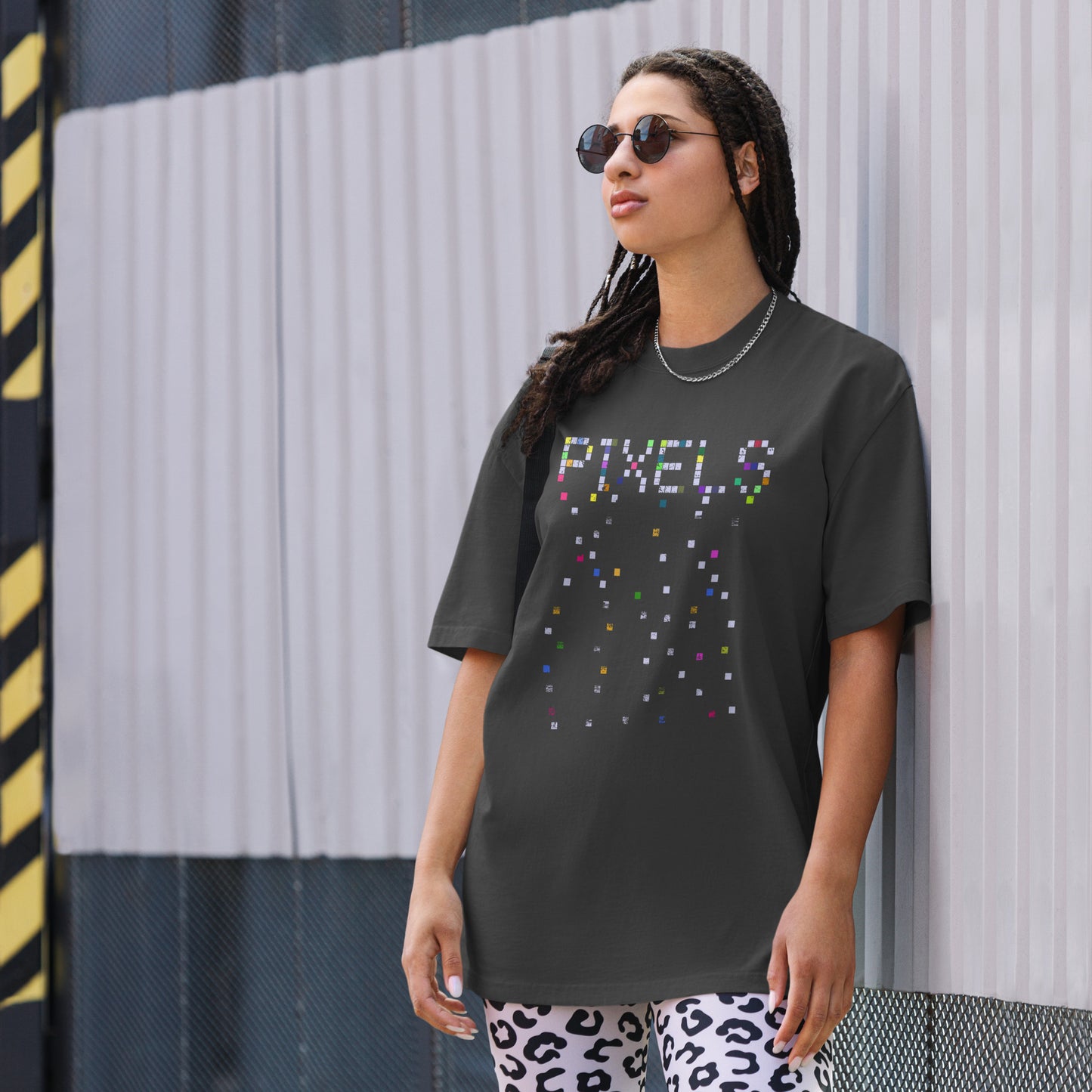 Oversized faded t-shirt | Black oversized T-shirt for Women