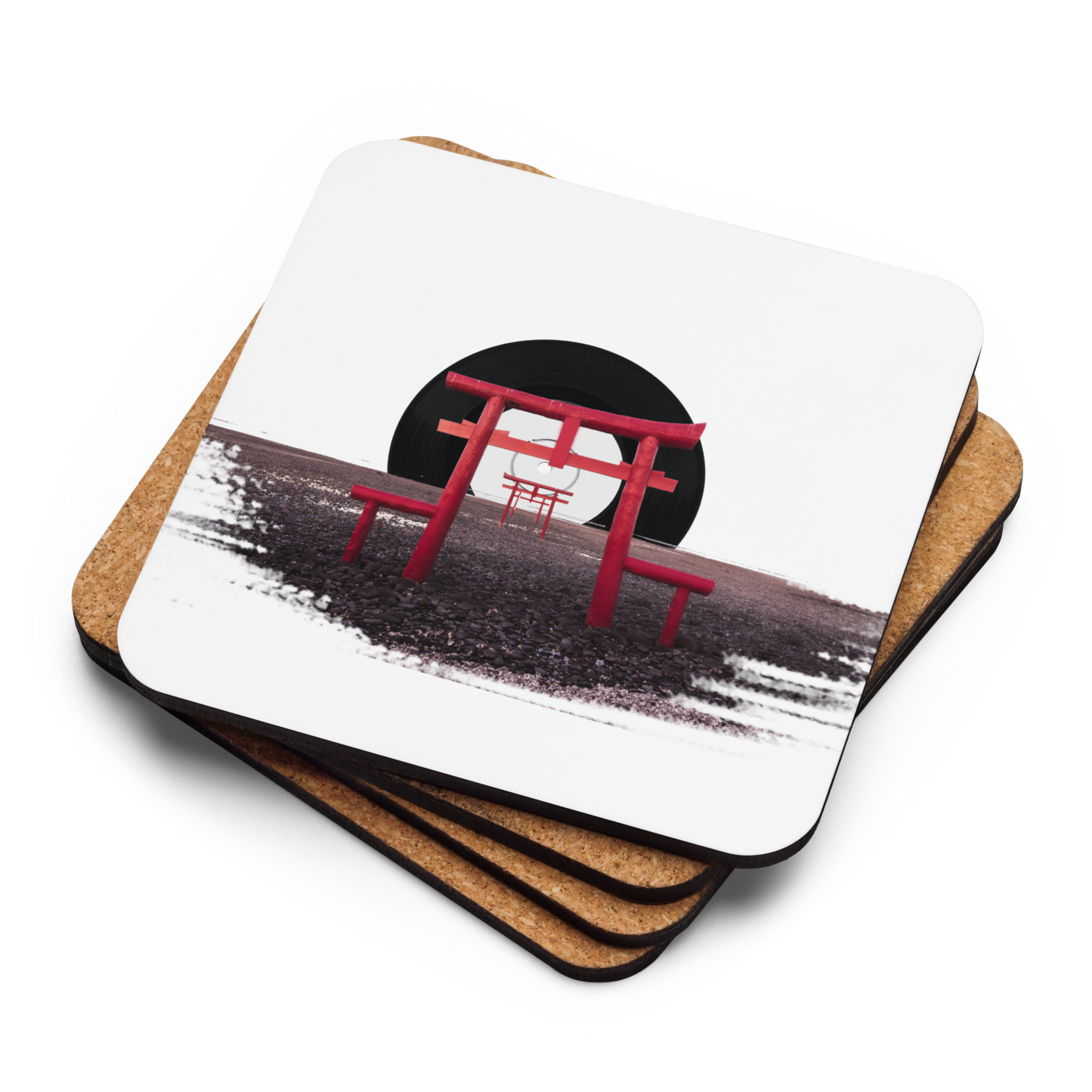 Vinyl Sun coaster