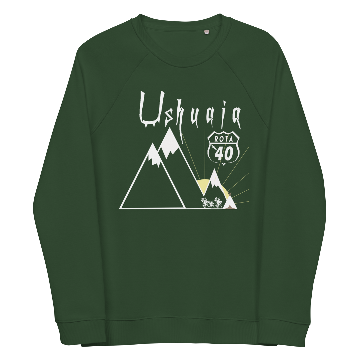 Unisex organic raglan sweatshirt